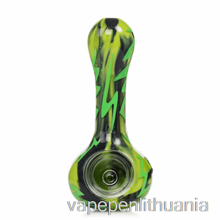 Eyce Oraflex Switchback Silikoninis šaukštas Padaras žalias (juodas / Laimo žalias) Vape Skystis